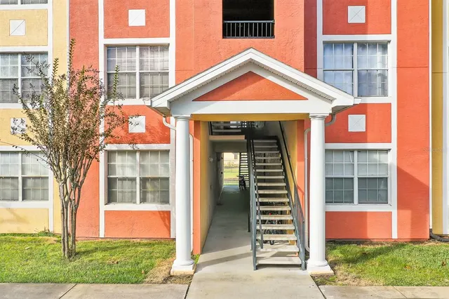 front view of a brick building