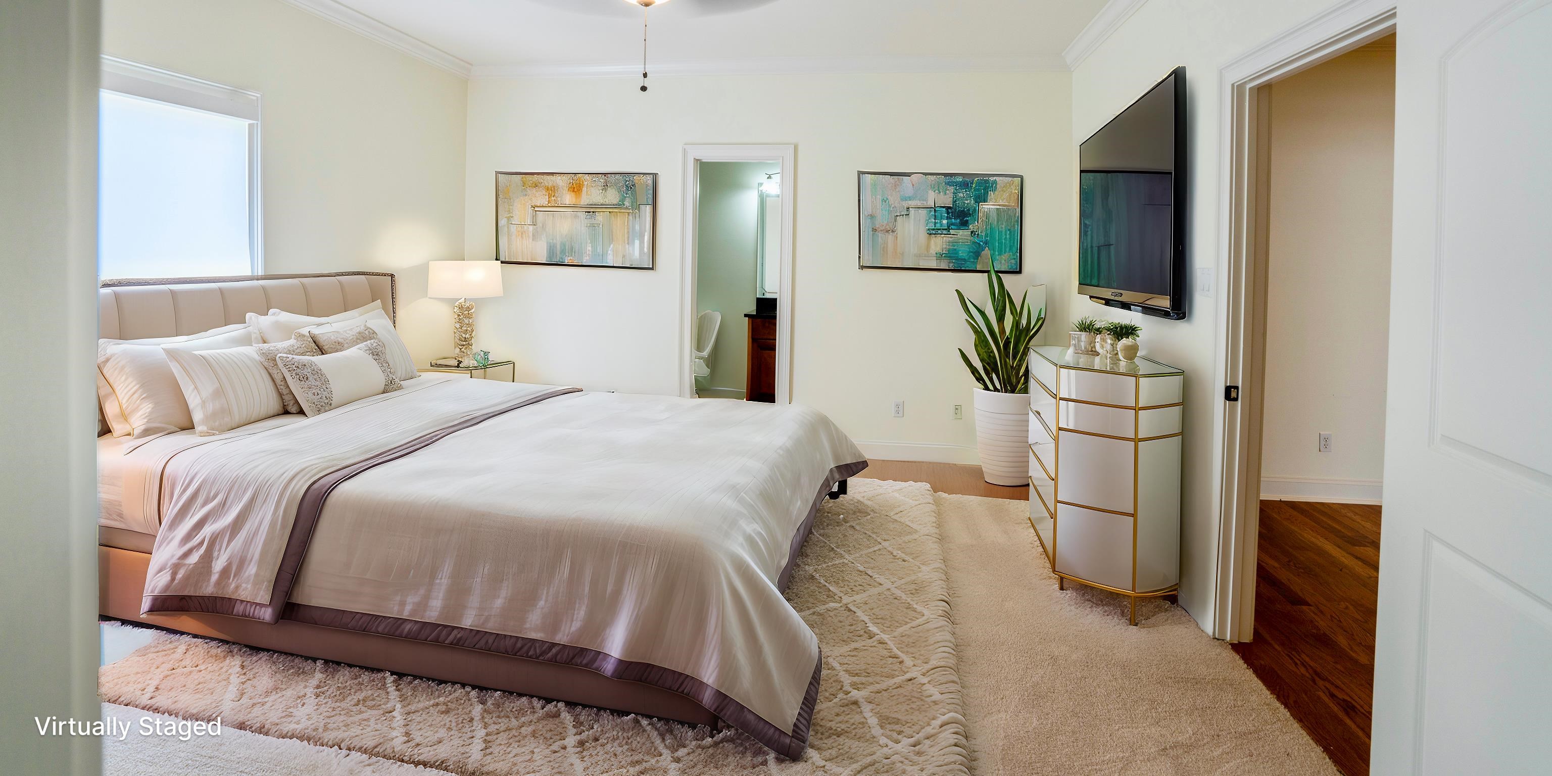 205 Jamerson Farm Road Collierville, TN 38017 - Photo 16 of 36 a bedroom with a bed and a refrigerator