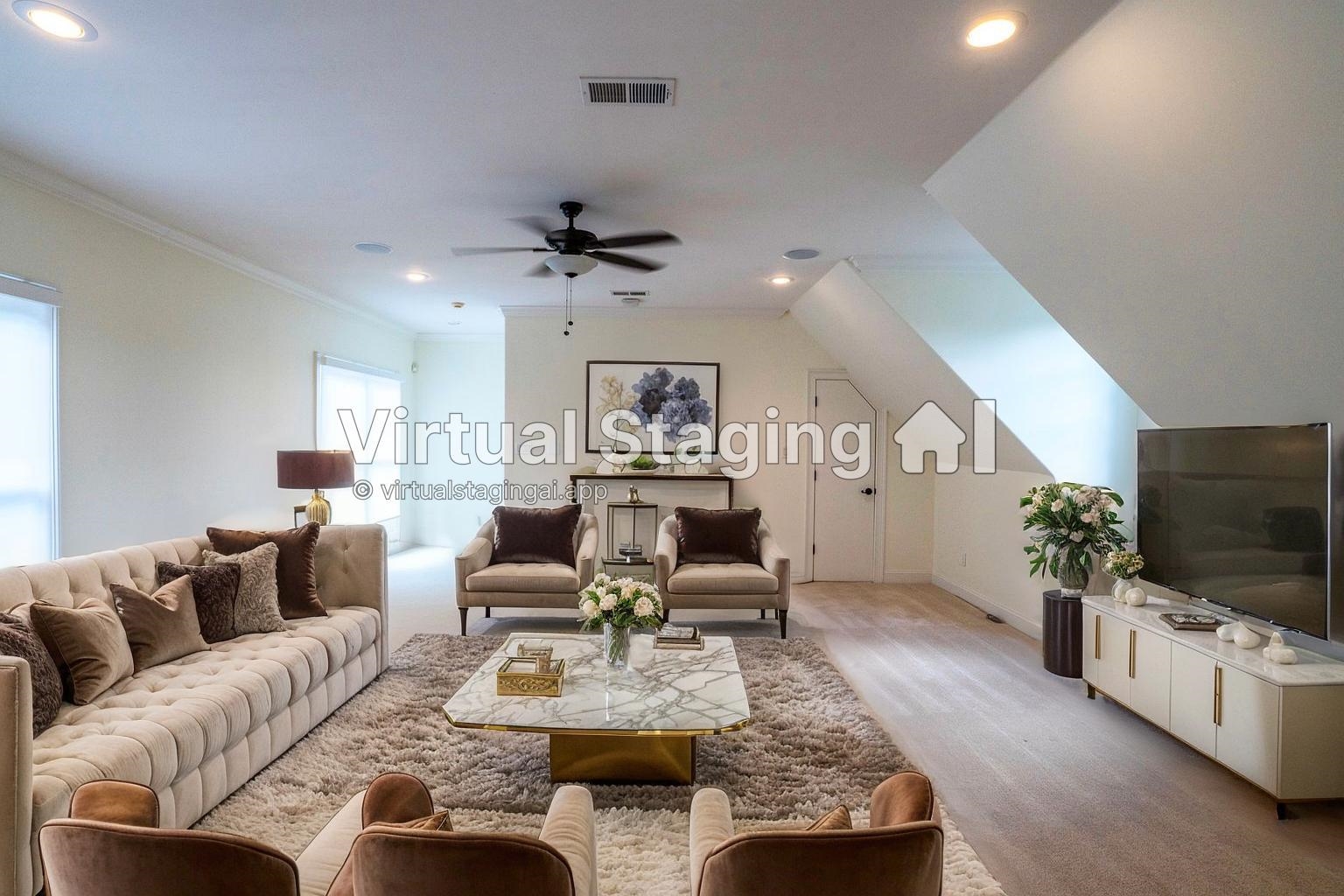205 Jamerson Farm Road Collierville, TN 38017 - Photo 24 of 36 a living room with furniture a flat screen tv and a large window