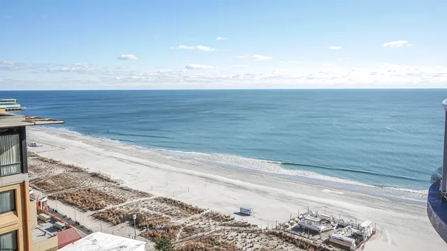 a view of an ocean beach