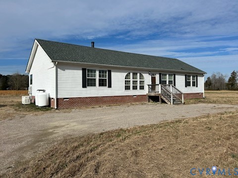 15910 Nobles Road Disputanta, VA 23842 - Photo 37 of 38 Ranch-style home featuring crawl space and drivewa