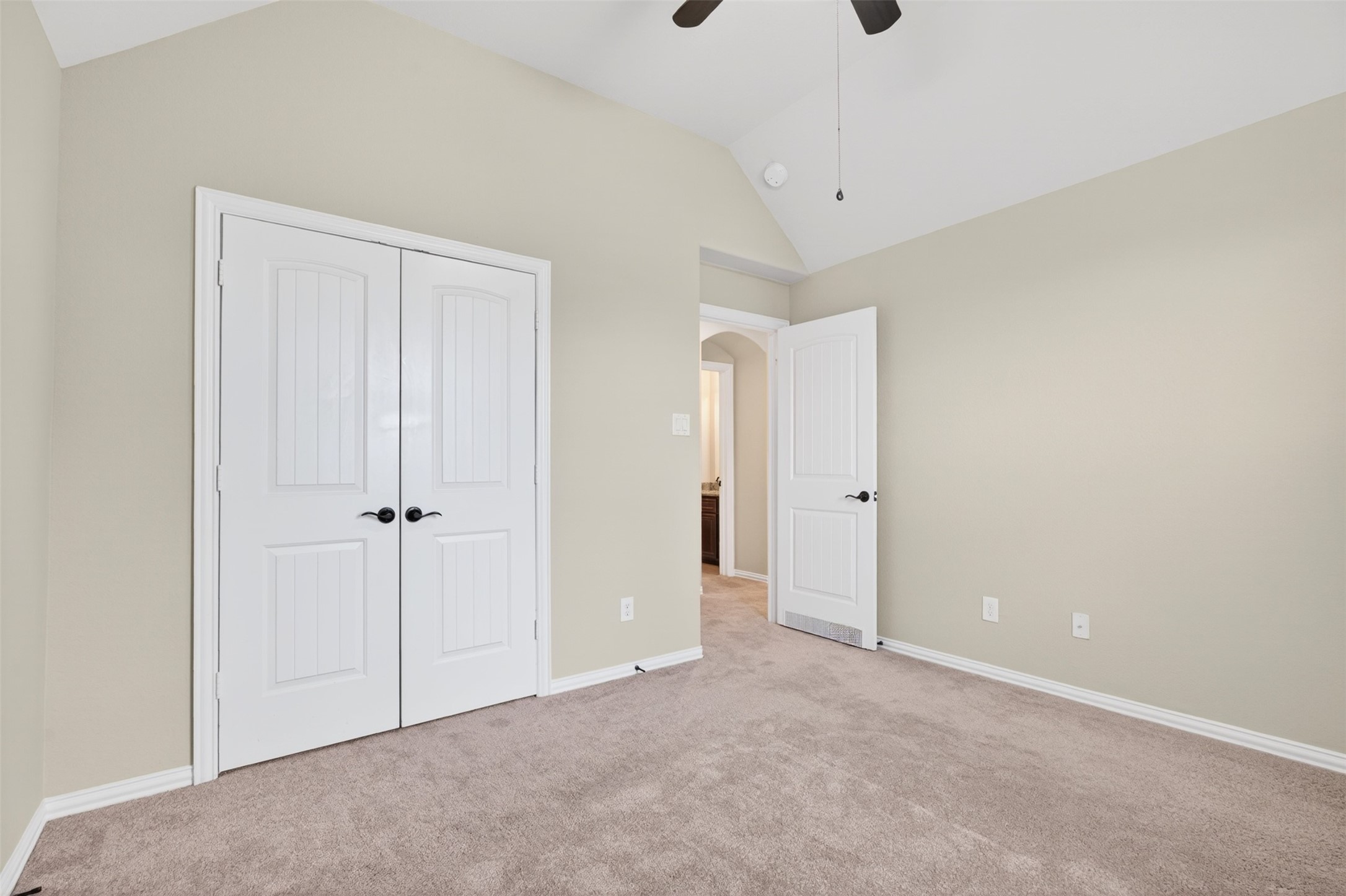 18202 Wedgewood Bluff Court Spring, TX 77379 - Photo 41 of 50 Secondary bedroom view with double-door closet and neutral finishes.