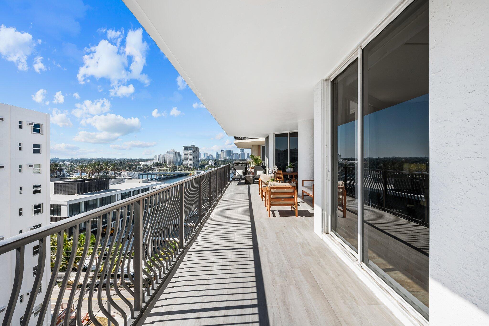 100 South Birch Road, Unit 1004 Fort Lauderdale, FL 33316 - Photo 26 of 39 a view of balcony with seating