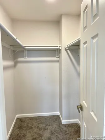a view of a room with a window