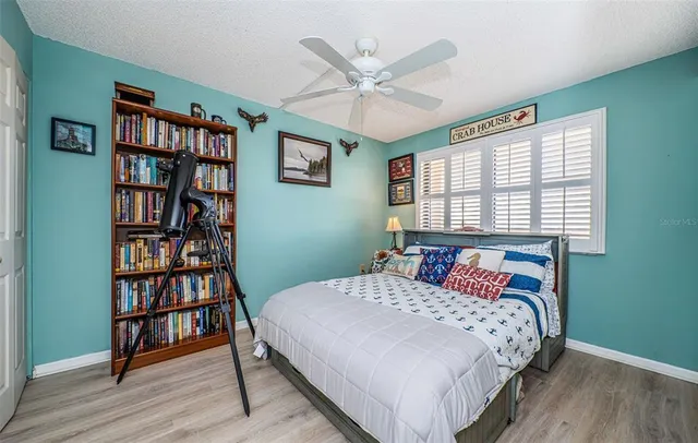 a room with musical instruments and air hockey table