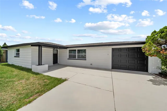 a backyard of a house