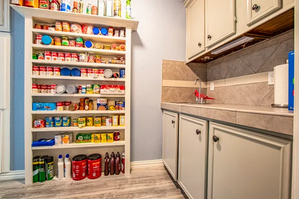 a view of refrigerator cabinets