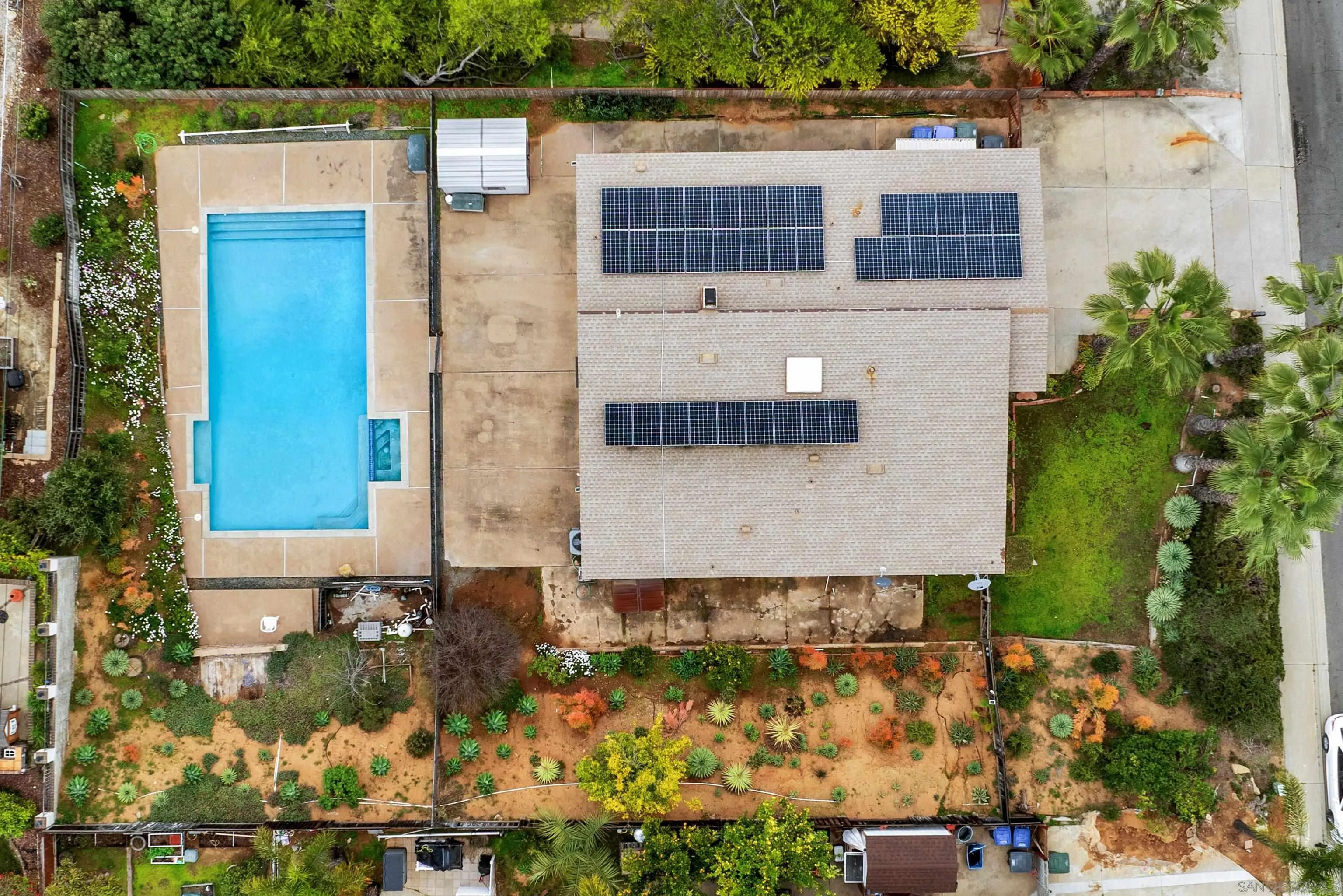 14545 Hillndale Way Poway, CA 92064 - Photo 44 of 52 aerial view of a house with a yard and large tree