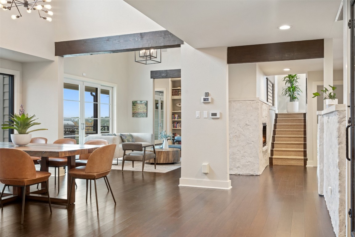 29 Pascal Lane Austin, TX 78746 - Photo 3 of 38 a view of a a dining room with furniture window and wooden floor
