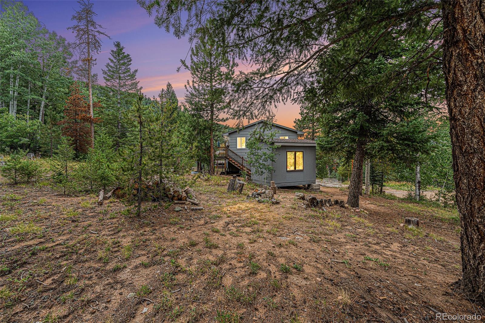 10142 South Turkey Creek Road Conifer, CO 80433 - Photo 34 of 48 a view of a house with a tree in the background