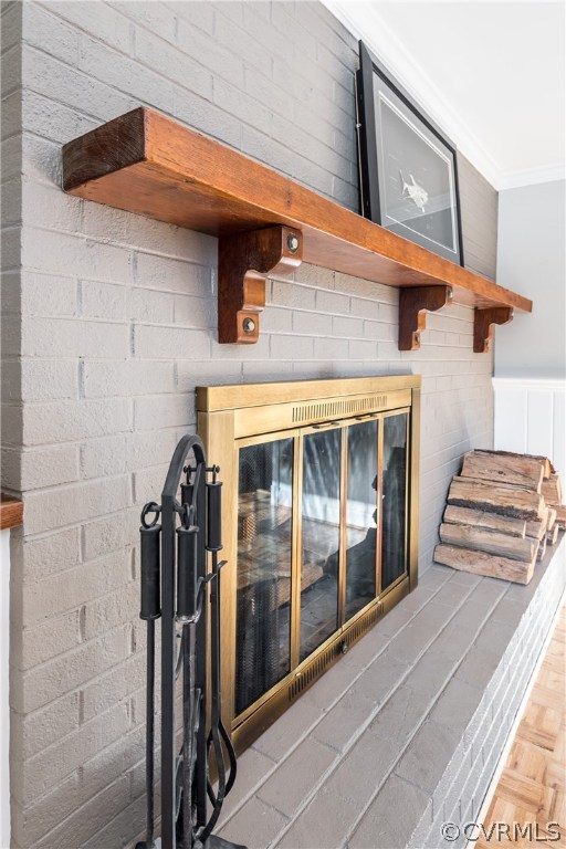 8414 Rubimont Road Richmond, VA 23235 - Photo 30 of 43 Fireplace with raised hearth and beam mantle.