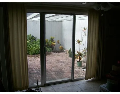 a view of a glass door