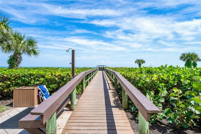 a view of a pathway both side of grassy field with shrub