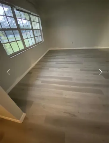 a view of staircase with empty racks