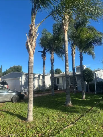 a view of a yard in front of house