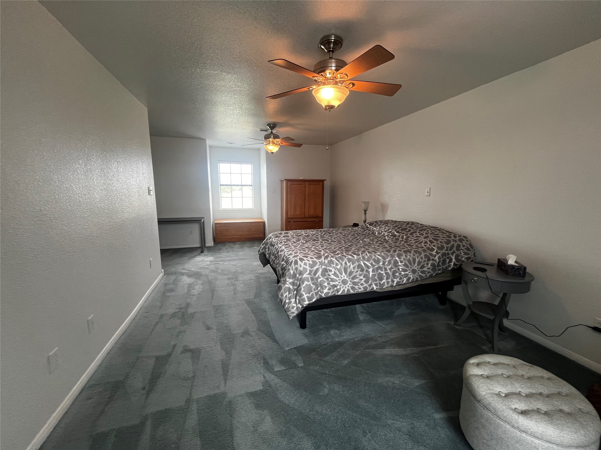 1100 Swiss Alp Hills Loop Schulenburg, TX 78956 - Photo 17 of 46 a bedroom with a bed and a chandelier