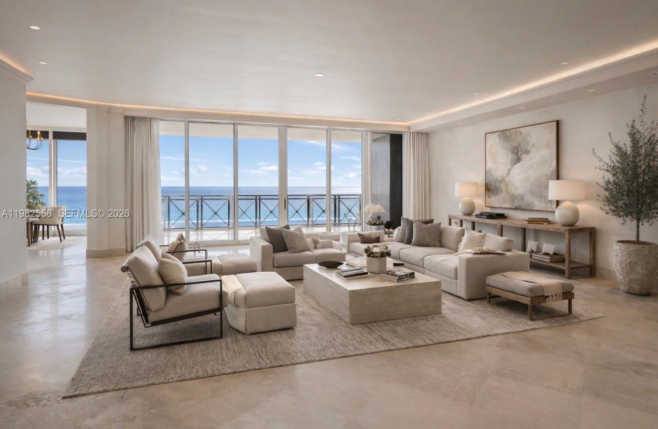 430 Grand Bay Drive, Unit 902 Key Biscayne, FL 33149 - Photo 2 of 87 a living room with furniture and a large window