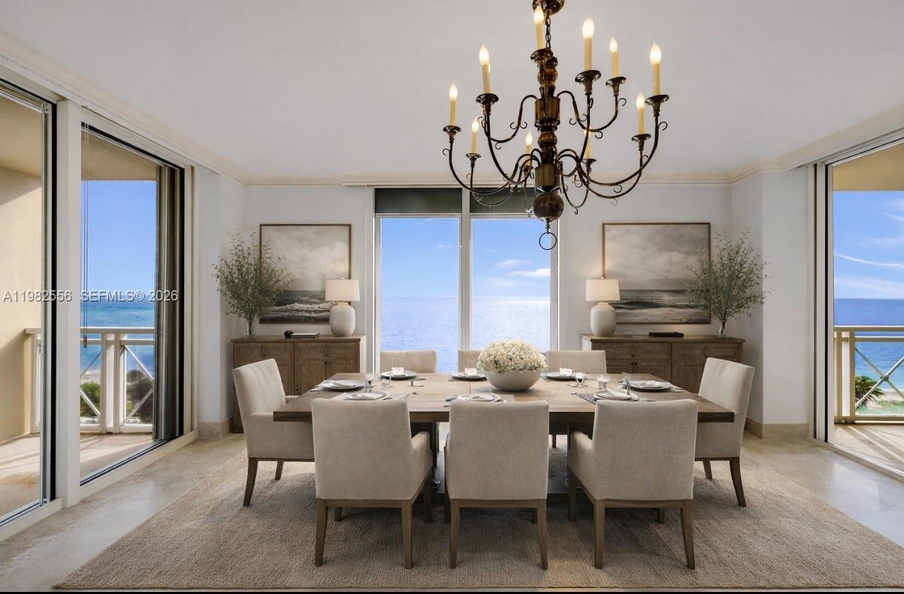 430 Grand Bay Drive, Unit 902 Key Biscayne, FL 33149 - Photo 10 of 87 a view of a dining room with furniture window and wooden floor