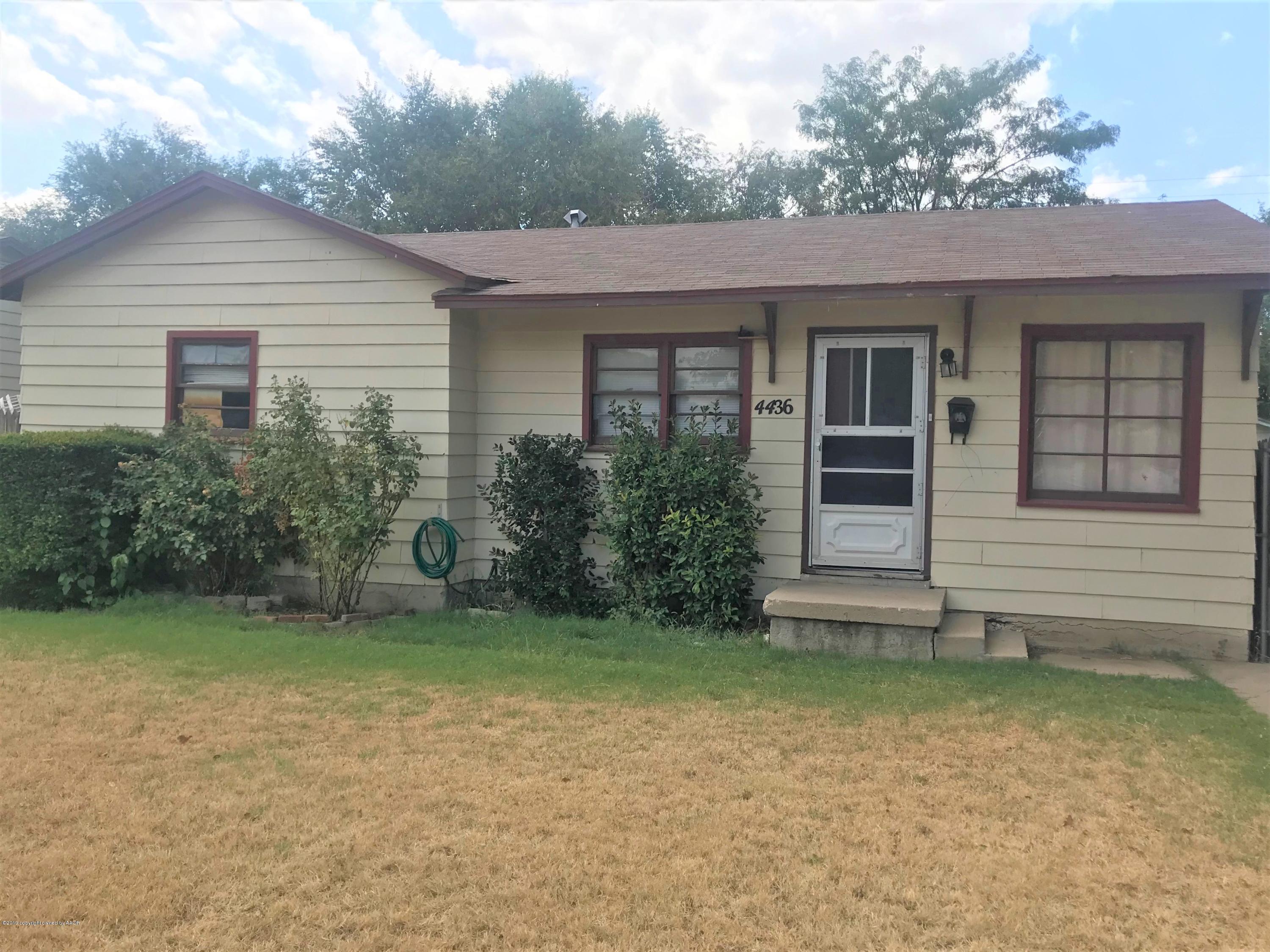 4436 South Fannin Street Amarillo, TX 79110 - Photo 1 of 1 a view of a house with a yard