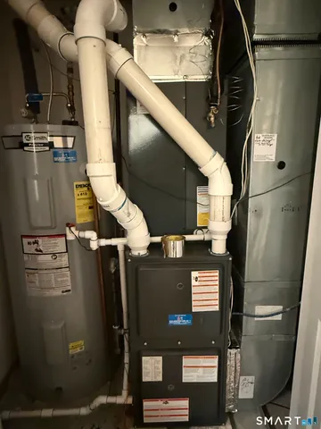 a close view of water heater room