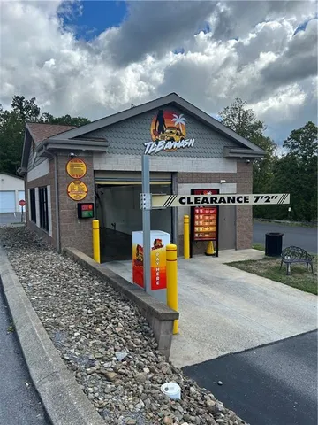 a view of a lake from a yard