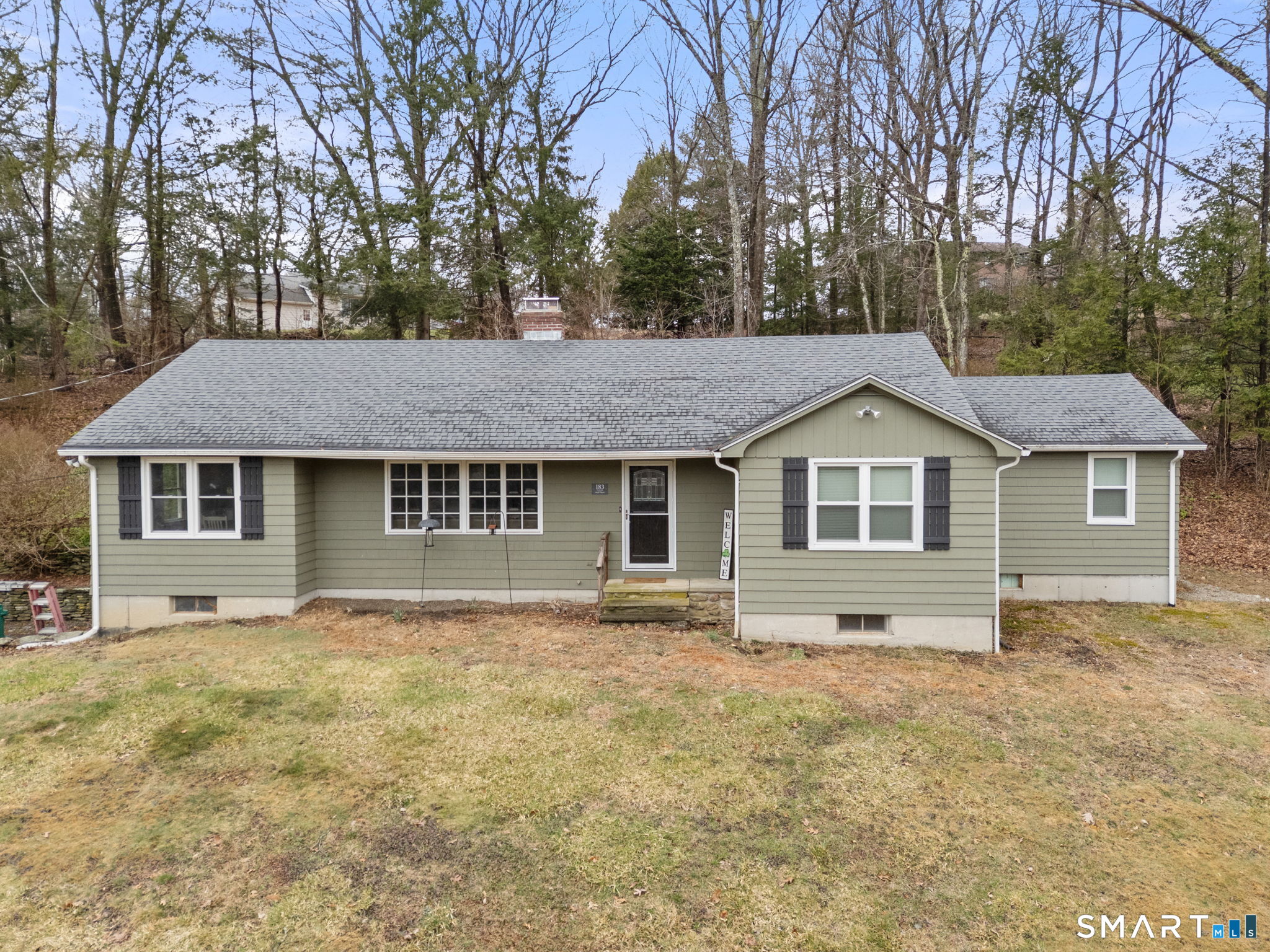 183 Old Hall Road Woodstock, CT 06281 - Photo 28 of 29 a front view of a house with yard