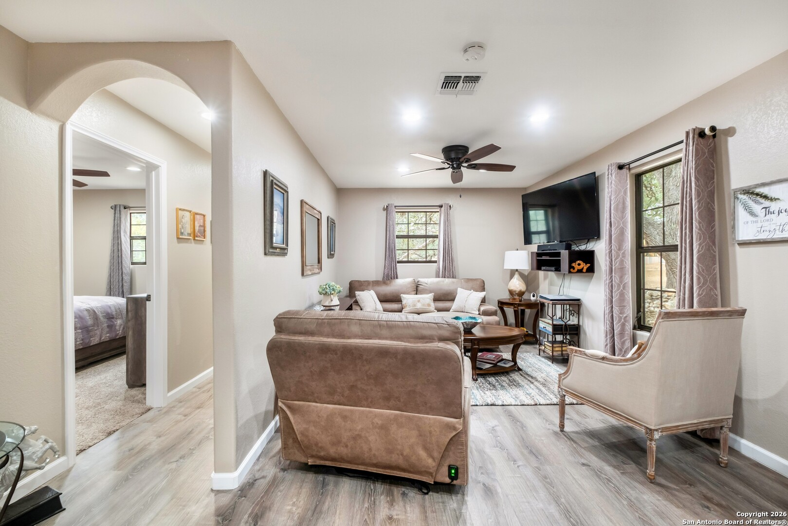 103 Rio Grande Drive Blanco, TX 78606 - Photo 77 of 99 a living room with furniture and a wooden floor
