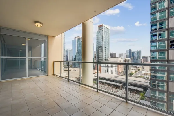 a view of a balcony