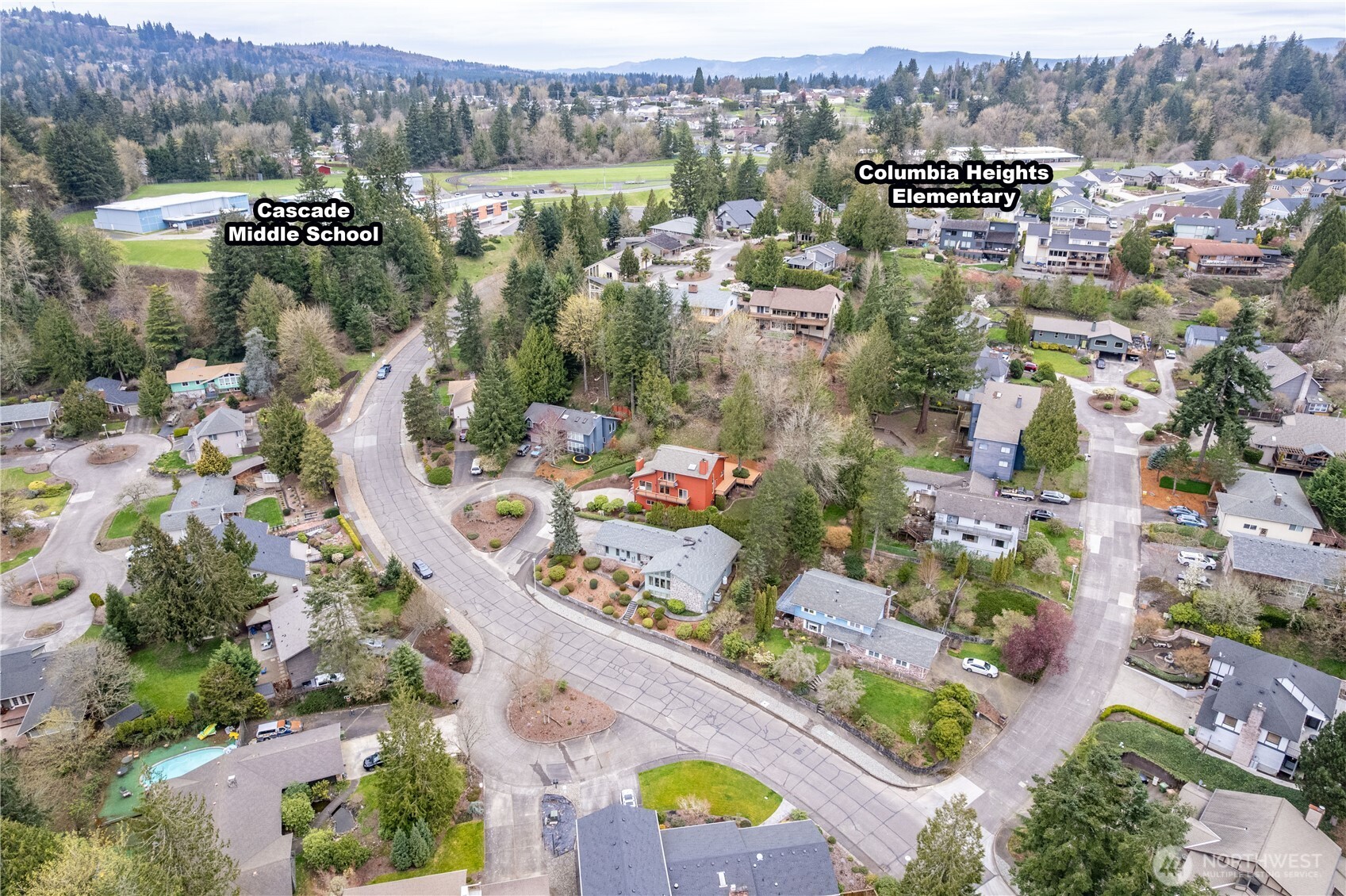 12 City View Boulevard Longview, WA 98632 - Photo 40 of 40 an aerial view of lake and residential houses with outdoor space