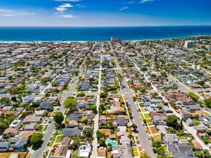 an aerial view of a city