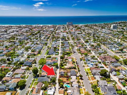 an aerial view of a city
