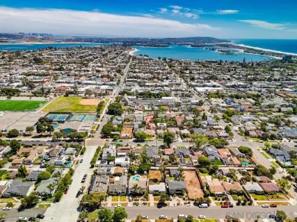an aerial view of a city