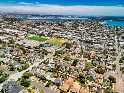 an aerial view of multiple house