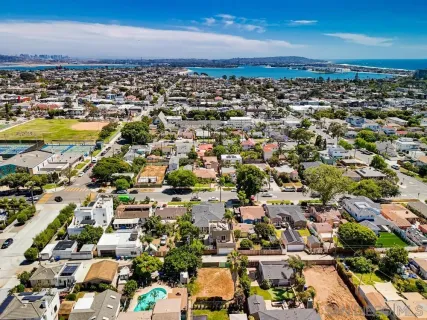 an aerial view of a city