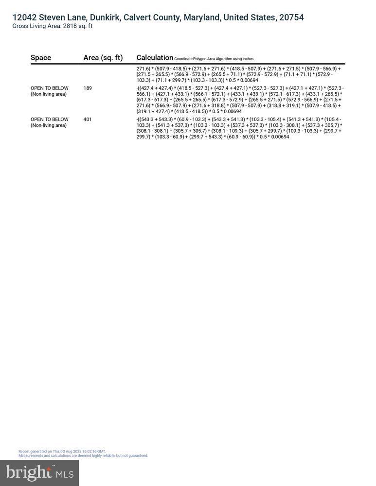 12042 Steven Lane Dunkirk, MD 20754 - Photo 78 of 79 GLA Floor Plan