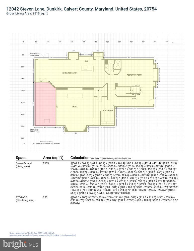 12042 Steven Lane Dunkirk, MD 20754 - Photo 79 of 79 GLA Floor Plan