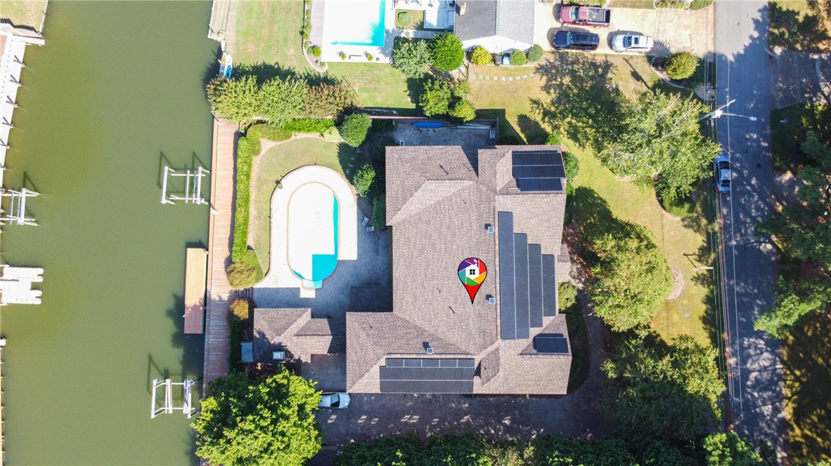 2328 Spindrift Road Virginia Beach, VA 23451 - Photo 48 of 50 Drone / aerial view of a pool