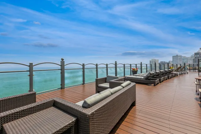 a view of balcony with seating space