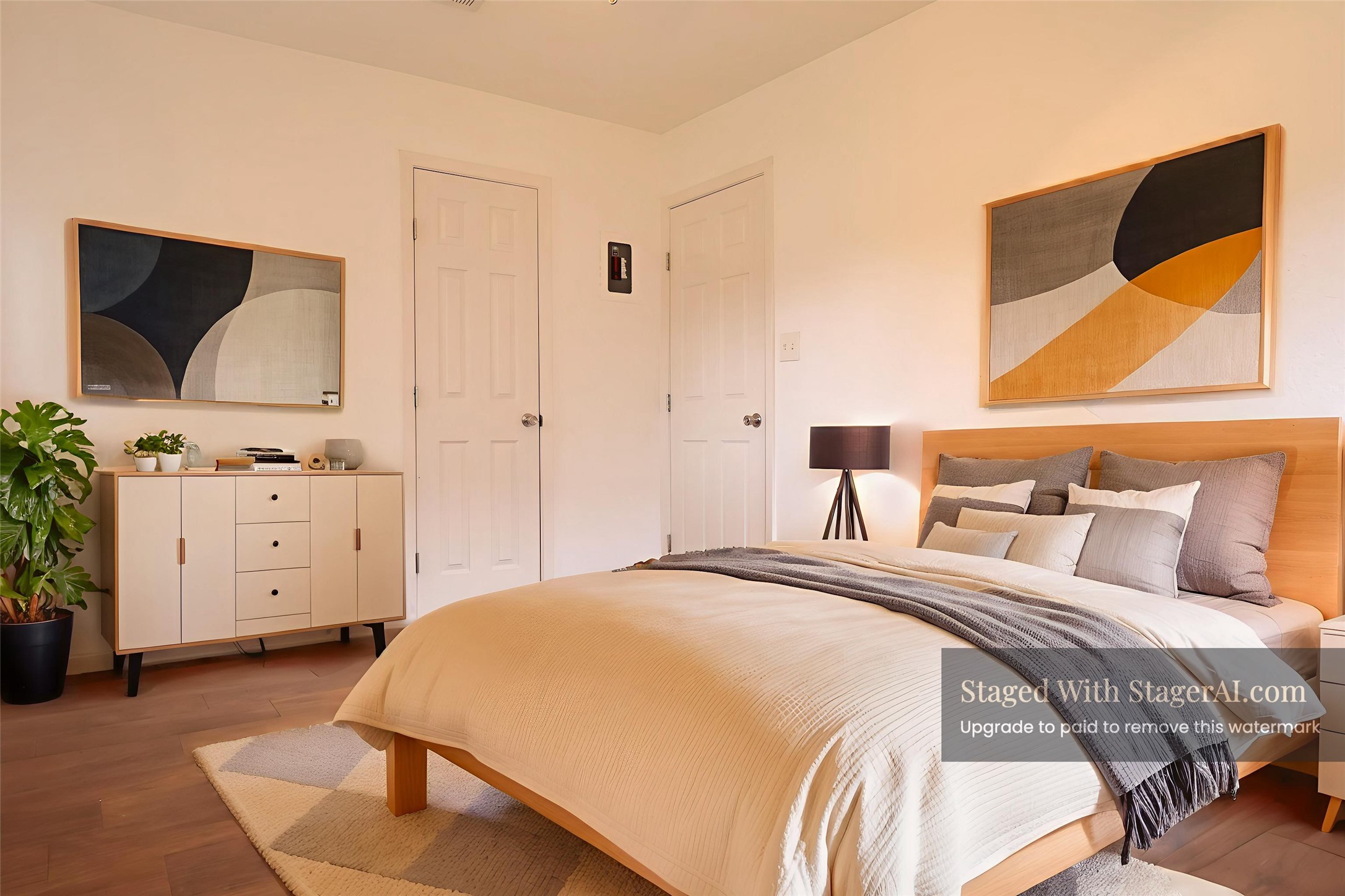 1704 Cherry Orchard Drive Austin, TX 78745 - Photo 1 of 7 a bedroom with a bed and a flat tv screen on dresser