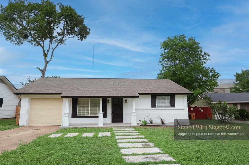 1704 Cherry Orchard Drive Austin, TX 78745 - Photo 5 of 7 a front view of a house with a garden