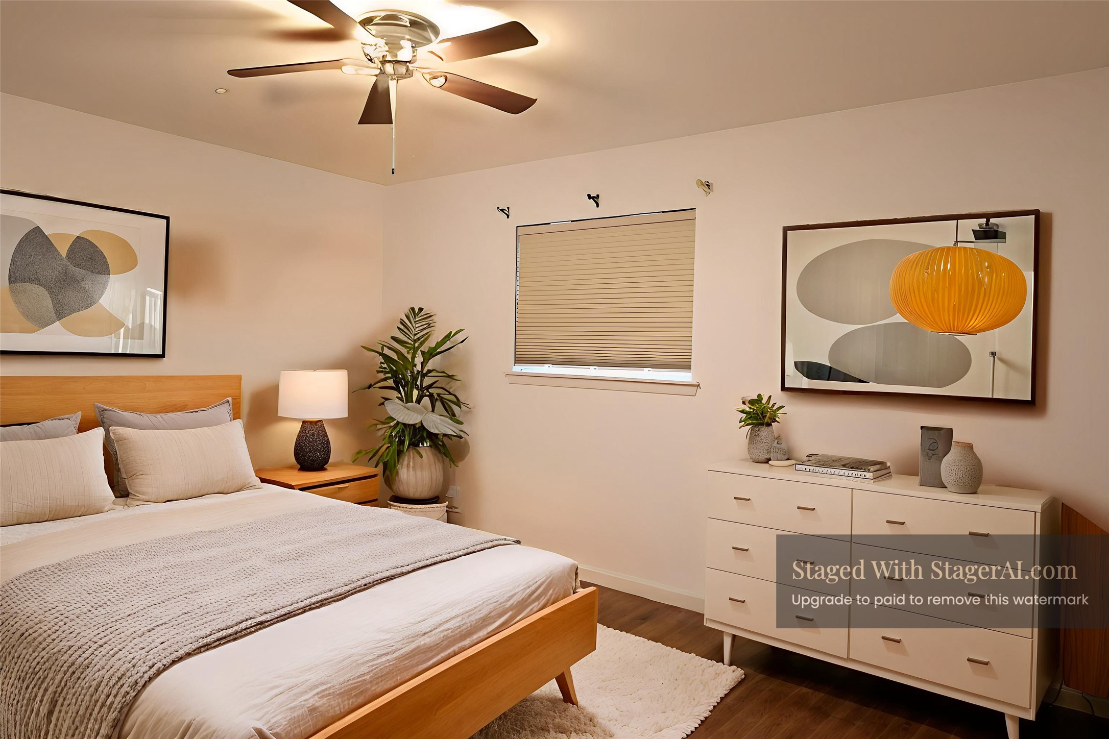 1704 Cherry Orchard Drive Austin, TX 78745 - Photo 6 of 7 a bedroom with a bed and a lamp on the dresser