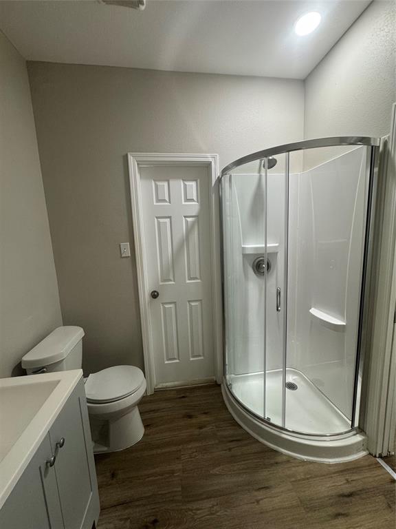 211 North Bermuda Street Lacy-Lakeview, TX 76705 - Photo 16 of 23 a bathroom with a granite countertop shower a toilet and a sink