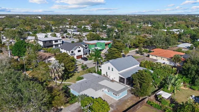 an aerial view of multiple house