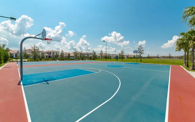 a view of outdoor space with swimming pool