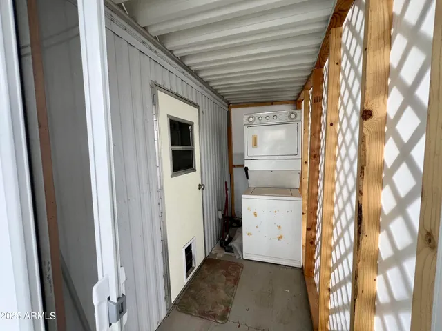 a view of storage and utility room
