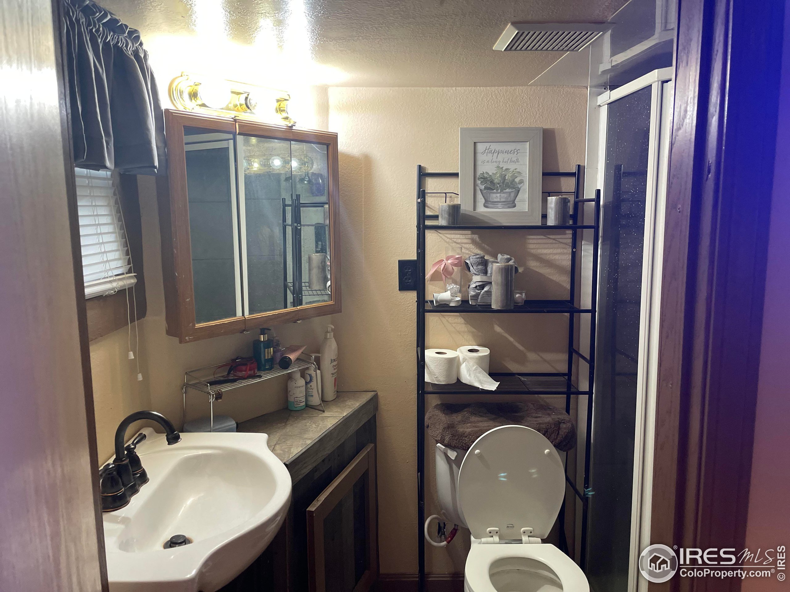 1004 1st Street Greeley, CO 80631 - Photo 24 of 27 a bathroom with a toilet a sink and mirror