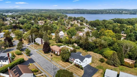 an aerial view of multiple house