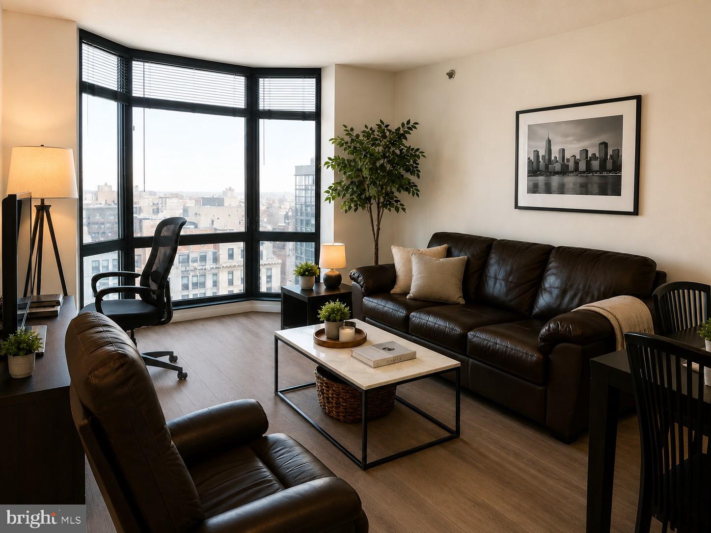 2020 Walnut Street, Unit 22K Philadelphia, PA 19103 - Photo 1 of 18 rendering of the living area with vinyl floors