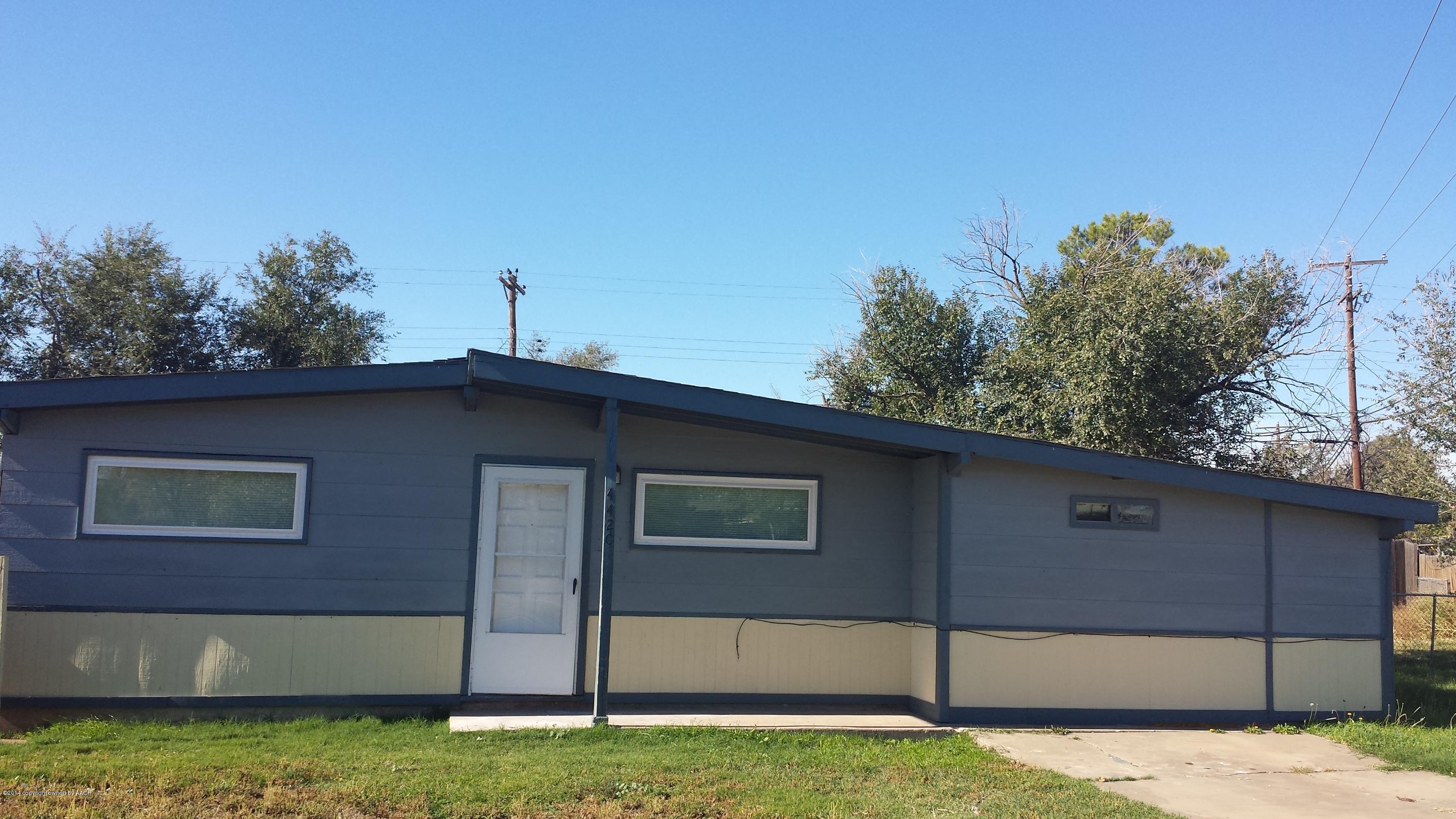 4420 South Hayden Street Amarillo, TX 79110 - Photo 1 of 16 a backyard of a house with lots of green space