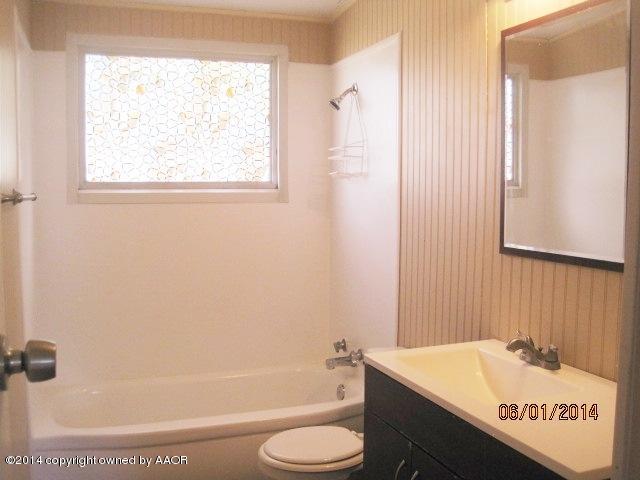 4420 South Hayden Street Amarillo, TX 79110 - Photo 8 of 16 a bathroom with a sink a toilet and shower